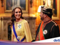 Gaya Kate Middleton Ke Jamuan Sultan Oman, Anggun Berbalut Elie Saab